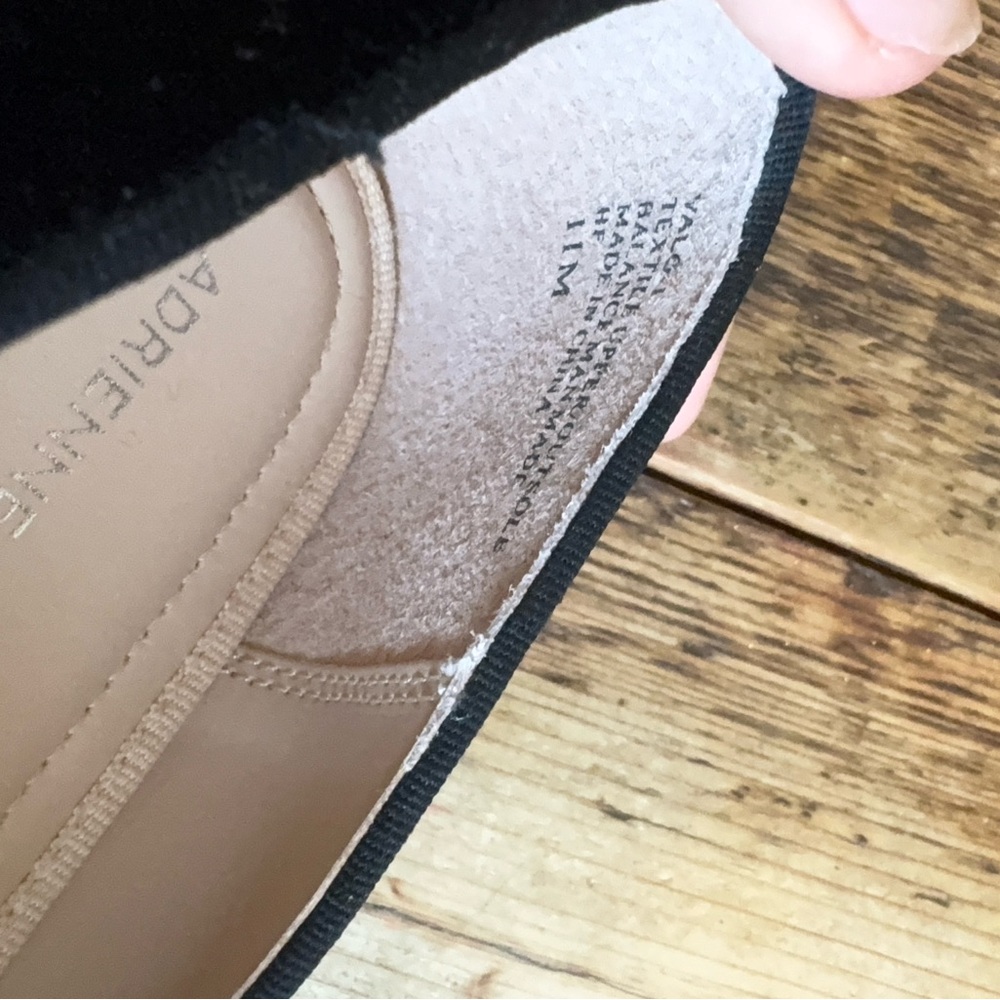 Adrienne Vittadini Black Loafers with Crystal Accent - Picture 5 of 5